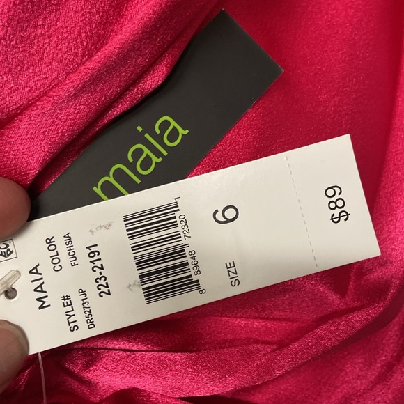 NWT Maia Fuchsia 3/4 Sleeve Sheath Dress Size 6 - Picture 11 of 11